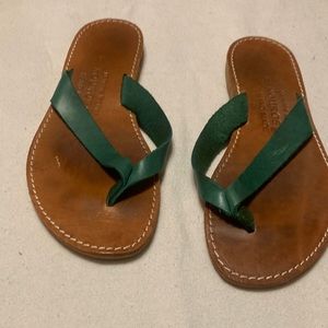 Ladies leather flip-flops gently used size 8